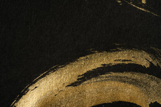 istock Japanese Gold and Black Background Texture 1384406227