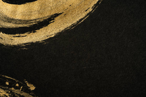 istock Japanese Gold and Black Background Texture 1384411431