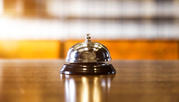 istock Hotel service bell , concept of first class service  business. 1384425212