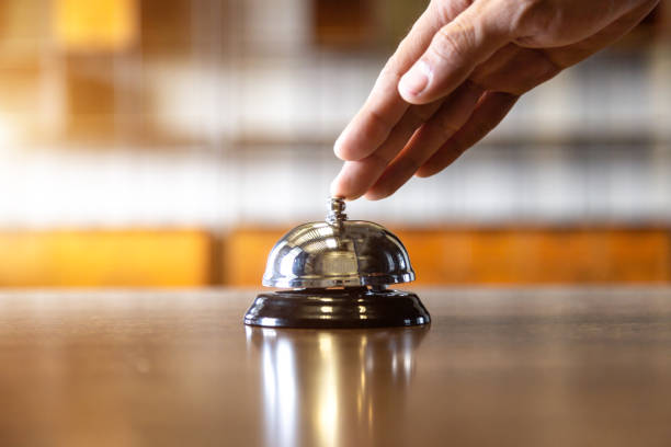 Hotel service bell , concept of first class service  business.