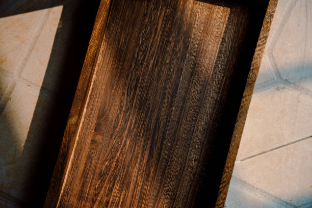 Wooden box in the sun