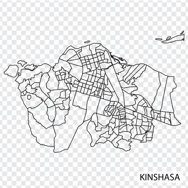 High Quality map of  Kinshasa is a capital  of  DR of the Congo, with borders of the regions. Map of  Kinshasa for your web site design, app, UI.  Democratic Republic of the Congo. EPS10. High Quality map of  Kinshasa is a capital  of  DR of the Congo, with borders of the regions. Map of  Kinshasa for your web site design, app, UI.  Democratic Republic of the Congo. EPS10. kinshasa stock illustrations