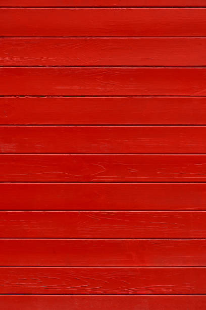 istock red painted wooden planks wall 1384449411