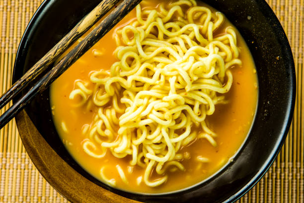 istock Yellow noodles in blow 1384450740