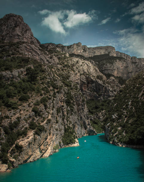istock Lake of Sainte-Croix under dark sky 1384452237