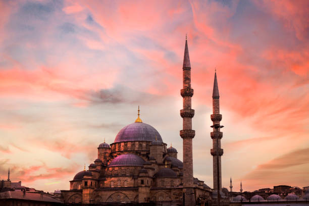 istock Mosque minaret stretching into the sky 1384453094