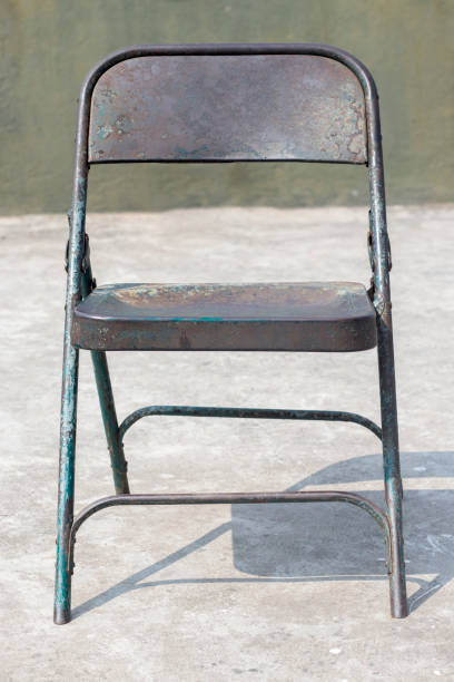 istock old vintage steel chair for background. 1384458459