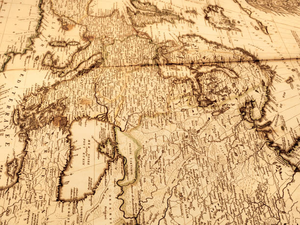 istock Old map, Ukraine and Europe. 1384463117