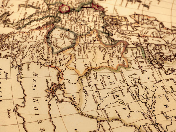 istock Old map, Ukraine and Europe. 1384463134