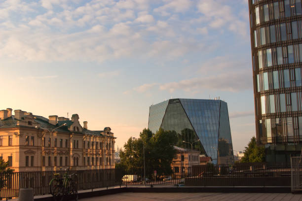 Old and modern architecture in city center