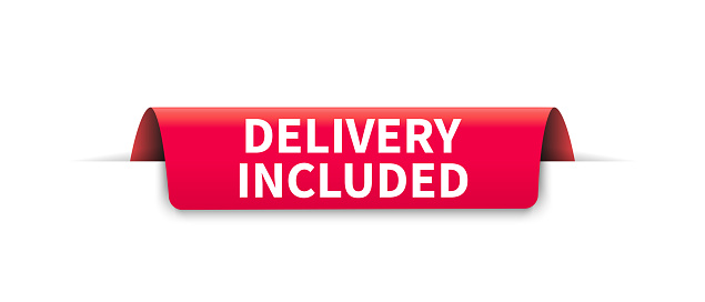 Delivery Included Red Delivery Included On All Orders Sale Tag Red Banner Vector Design ...