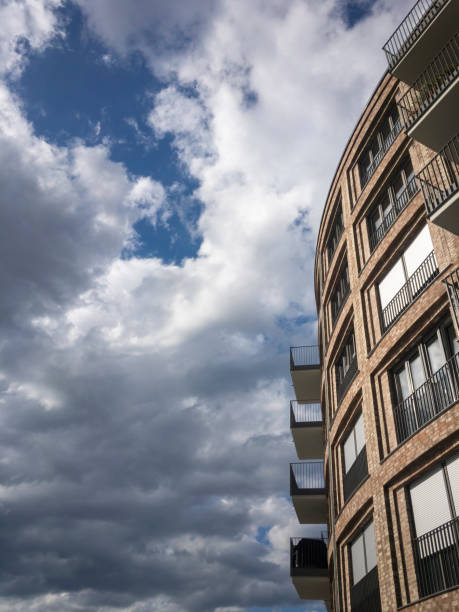 istock Facade of modern residential building 1384531821