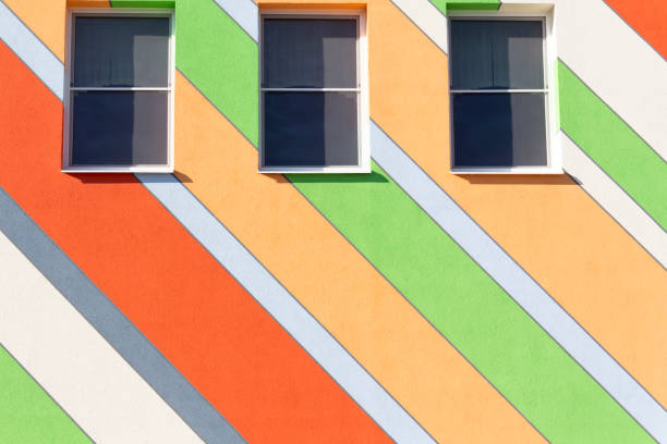 istock Modern, bright, colorful architecture on a cloudless and sunny day. 1384533497