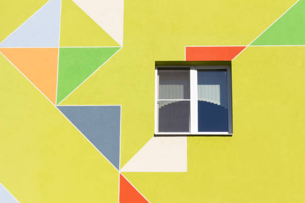 istock Modern, bright, colorful architecture on a cloudless and sunny day. 1384533555