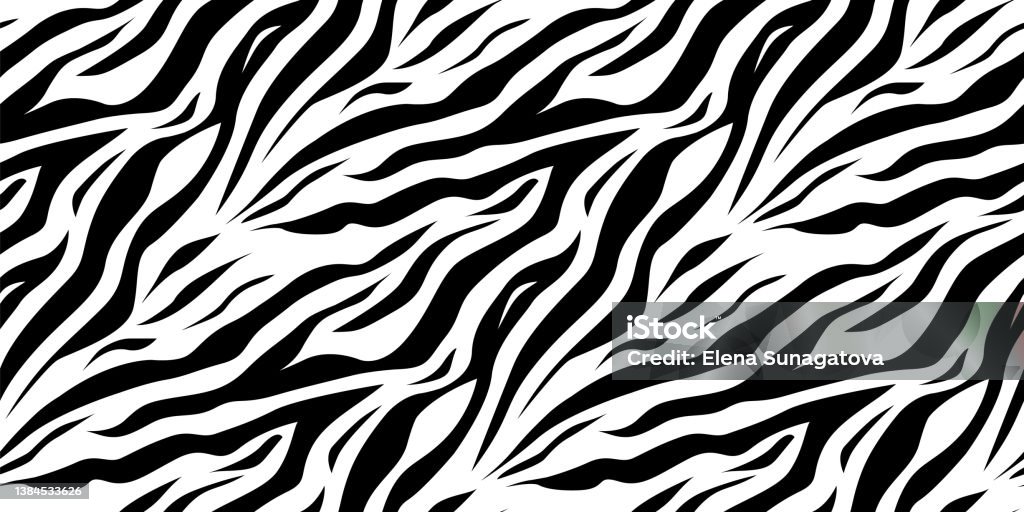 Simple Fur Repeating Pattern Tiger Or Zebra White Fur Repeating Texture Seamless Vector Pattern ...
