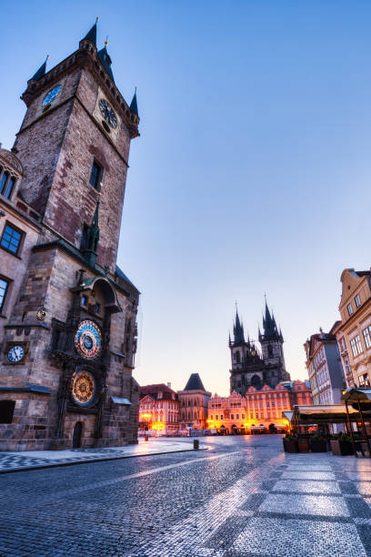 istock Prague Clock Tower on Old Town Square at Sunrise 1384536461