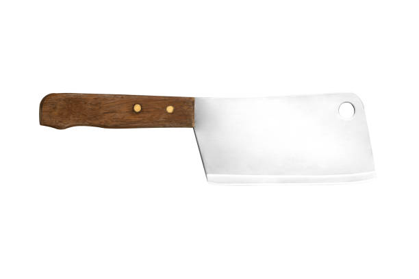 istock Cleaver knife isolated on white background 1384548161