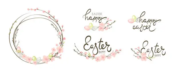 Vector illustration of Frames for Easter holidays.