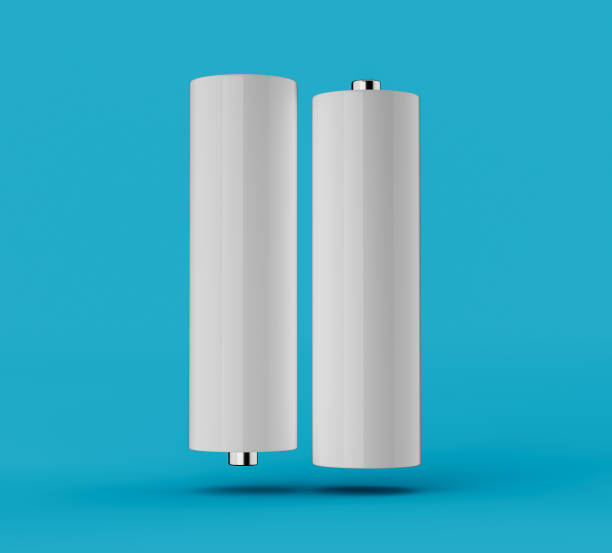 istock AA Size battery upside down isolated on Blue background blank rechargeable battery aa or aaa size 3d illustration 1384572611