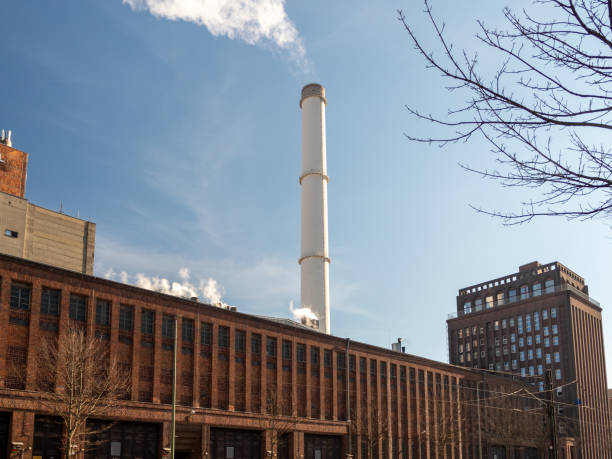 istock Industrial Zone. Thermal power station. Close up 1384582620