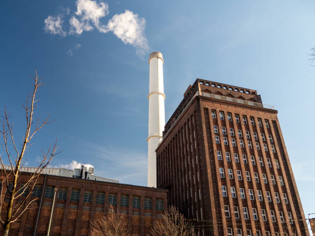 istock Industrial Zone. Thermal power station. Close up 1384583896