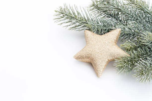 istock Christmas decoration on white background. 1384584894