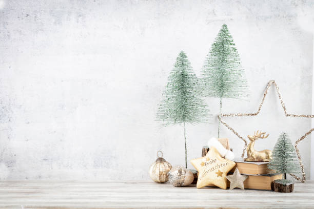 istock Christmas tree and newyear decoration. 1384592604