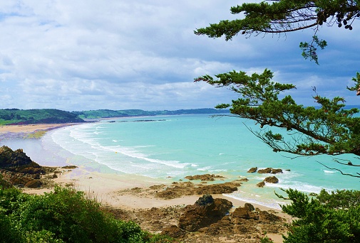 Playa de Langre in Santander Cantabria at Cantabrian Sea of northern Spain. Ribamontan al Mar