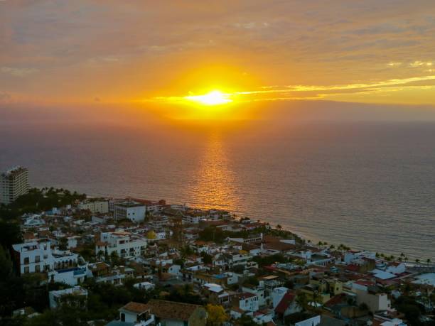 istock A Pacific Town and a Breathtaking Sunset 1384594440