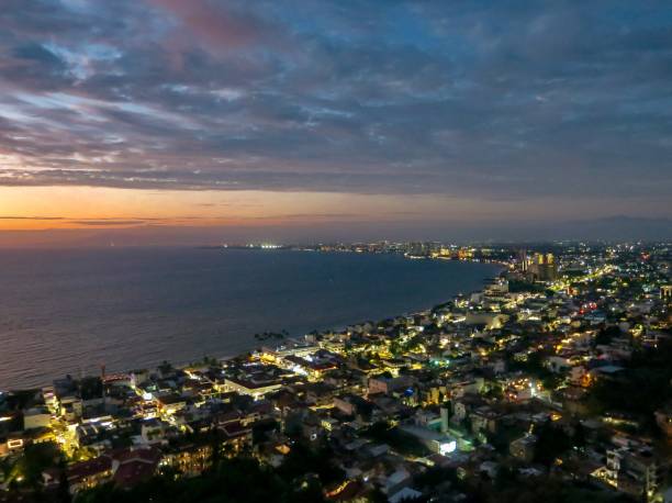 istock A Panoramic View of Puerto Vallarta at Night 1384594534
