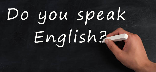 istock Do you speak english is standing on a chalkboard, language learning for school and work 1384596481