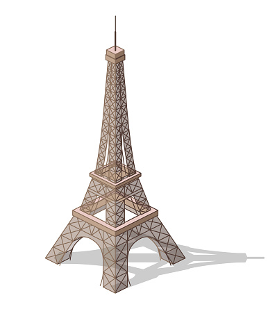 eiffel tower - 26.6° isometric projection