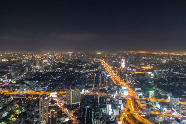 istock Night cityscape at Bangkok 1384607135