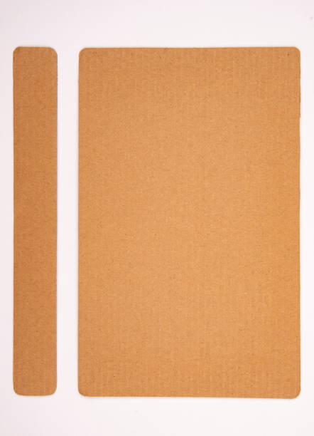 istock Closed up of corrugated cardboard used as design element background 1384611792