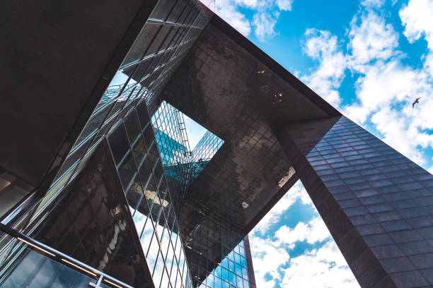 istock Low angle view of skyscrapers in city 1384613587