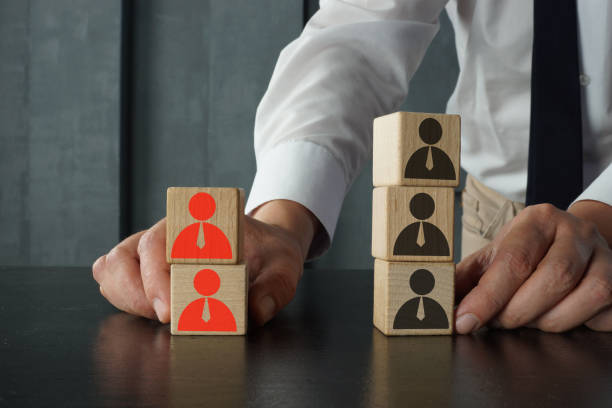 istock Segmentation is shown on the photo using the little men icons 1384628874