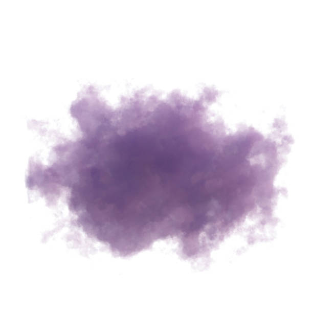 istock 3d render. Shapes of abstract violet cloud, clip art isolated on white background. 1384634270