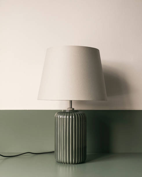 istock green lamp with white shade 1384637308