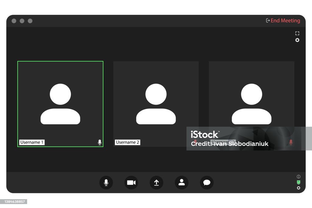 Short Video Interface Video Conferencing User Interface Video Call Screen Interface Template ...