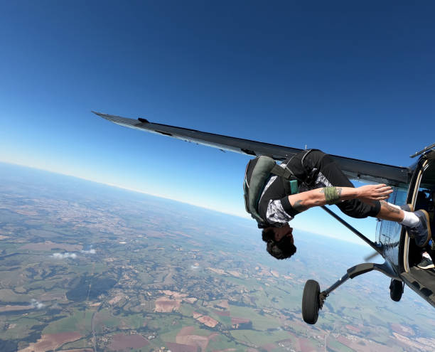 istock Relaxed and happy skydiver man on a summer day. 1384641520