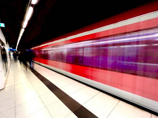 istock Subway in underground subway station 1384645296