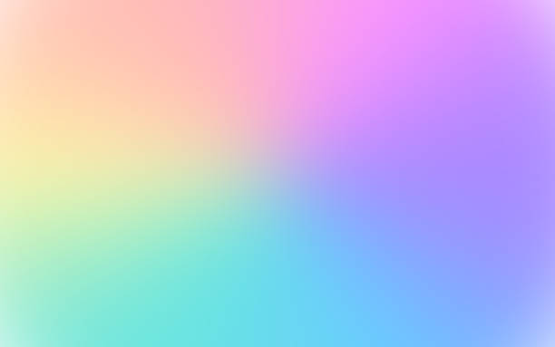 ilustrações de stock, clip art, desenhos animados e ícones de pastel color gradient blur background - rainbow