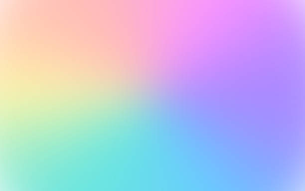 Pastel Color Gradient Blur Background Subtle smooth pastel Easter rainbow gradient abstract background blur. rainbow stock illustrations
