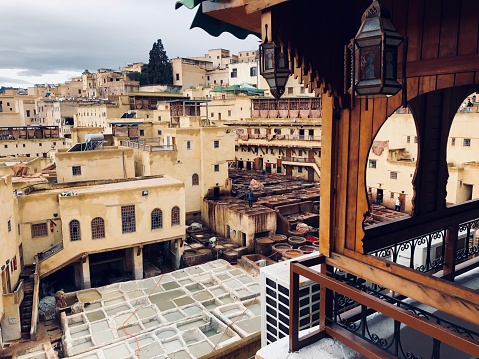 The Chouara Tannery in Fez Medina, Morocco