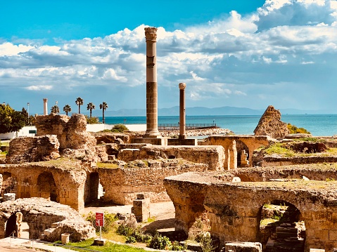 Carthage ruins on a sunny day, Tunisia