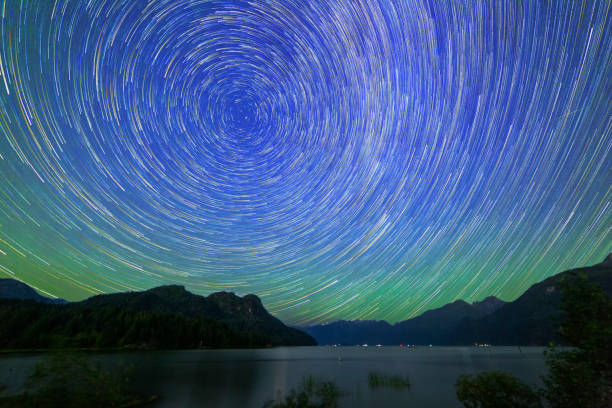 istock Startrails with Northern Lights, Pitt Lake, BC, Canada 1384670862