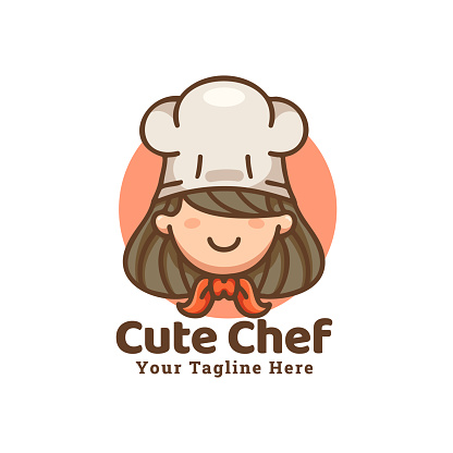 Cute Cartoon Chef Mascot Illustration Logo Stock Illustration - Download  Image Now - Cartoon, Chef, Cooking - iStock