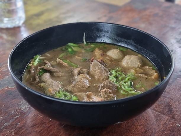 istock Stewed Beef Noodles in Thick Soup 1384684387
