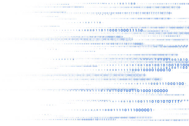 kod binarny przesyłający strumieniowo liczby w horyzoncie - binary code stock illustrations