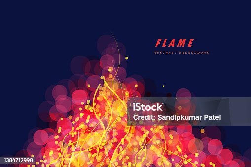 istock Abstract fire background with circle 1384712998